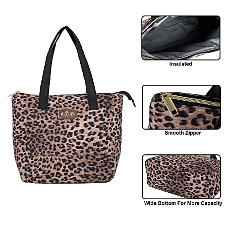 ◎MINOC◎ Delia shopper bag Delias Lunch Tote Bag 10 H x 13 W x 5 D Brown - Office Depot