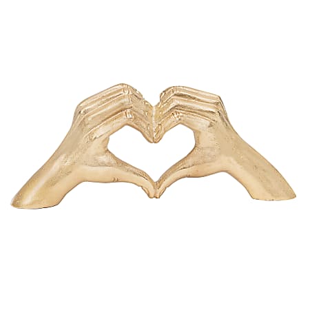 Anji Mountain Large Cast Hand, 2"H x 12-1/2”W x 2”D, Gold