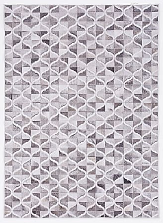 Linon Bingham Area Rug, 3' x 5', Lenox, Gray/Ivory