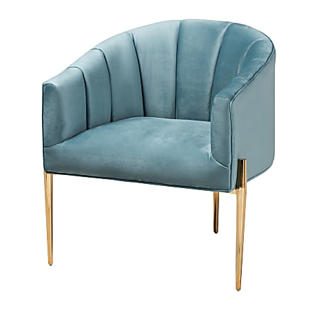 Baxton Studio 9781 Accent Chair, Light Blue