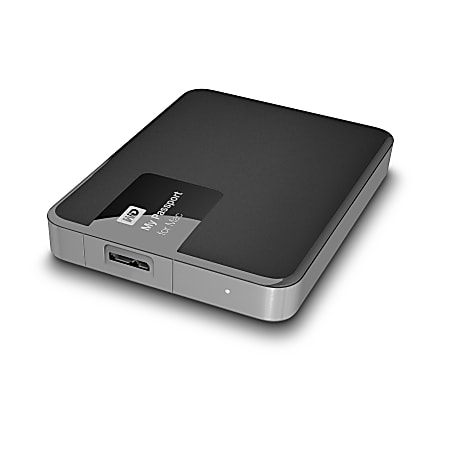 Western Digital® My Passport™ 2TB Portable External Hard Drive For Apple® Mac®, USB 3.0/2.0, Black/Silver