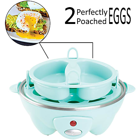 Brentwood TS 1045BL Electric 7 Egg Cooker with Auto Shut Off Blue
