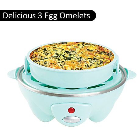 Brentwood TS 1045BL Electric 7 Egg Cooker with Auto Shut Off Blue 360 W  Blue - Office Depot