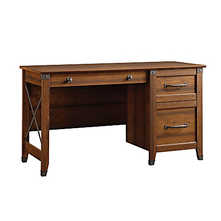 Sauder Carson Forge 54 W Computer Desk Washington Cherry Office Depot