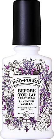 Poo-Pourri Before You Go Toilet Spray, 4 Oz, Lavender Vanilla Citrus, Pack Of 12 Bottles