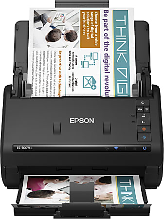 Epson® WorkForce® ES-500W II Wireless Duplex Desktop Color Document Scanner with Auto Document Feeder