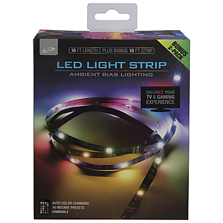 iLive 80-LED Light Strips, 16', IAT151BDL, Set Of 2 Strips