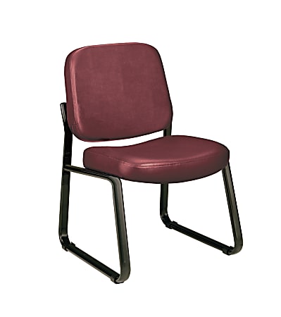 OFM Anti-Microbial Anti-Bacterial Reception Chair, Wine/Black