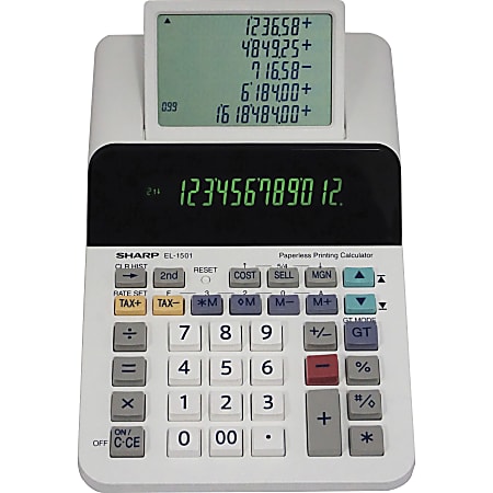 Sharp® EL-1501 12-digit Desktop Printing Calculator