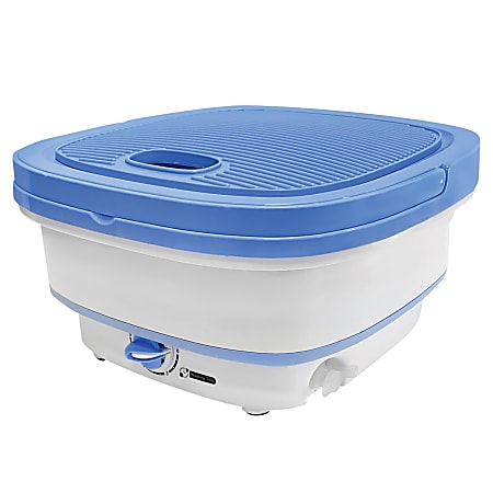 Pure Clean Foldable Mini Washing Machine BlueWhite ODP Business
