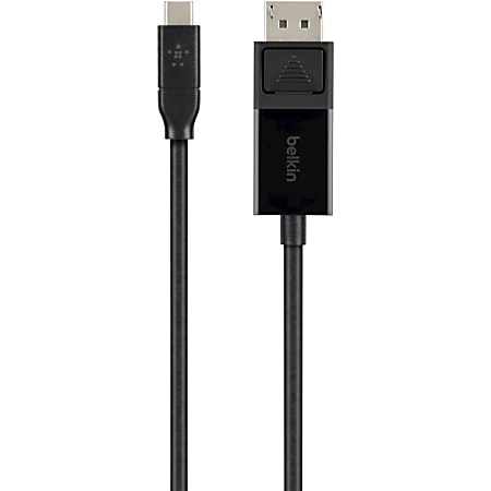 Belkin USB-C to DisplayPort Adapter Cable 4k 60Hz 6 foot - Black - 5.91 ft DisplayPort/USB A/V Cable  - B2B10306BLK