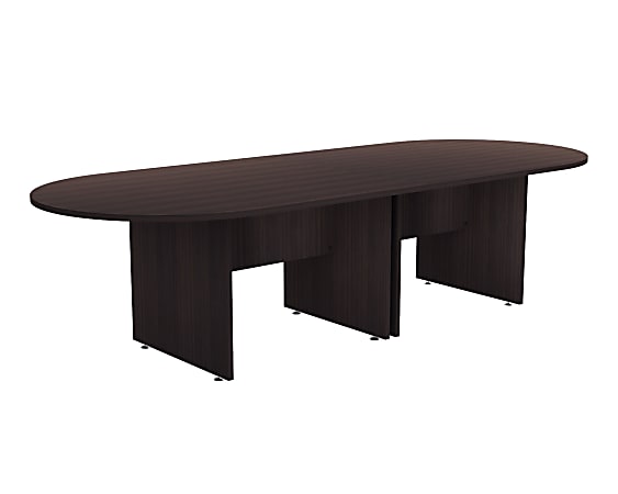 Inval IVA ProSeries Race Track Oval Conference Table, 120" W x 47" D x 29 1/2" H, Espresso