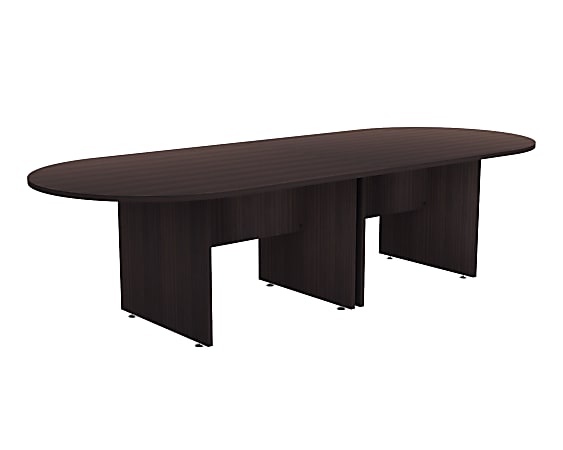 IVA ProSeries Race Track Oval Conference Table, 120" W x 47" D x 29-1/2" H, Espresso