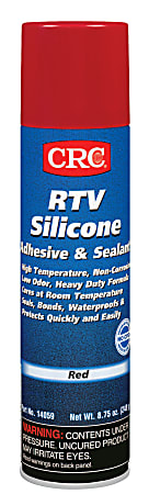CRC RTV Silicone Adhesive/Sealants, 8 Oz Tube, Red, Pack Of 12 Tubes