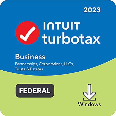 Intuit TurboTax, Business Federal Only + E-File, 2023, 1 Year Subscription, Windows, ESD