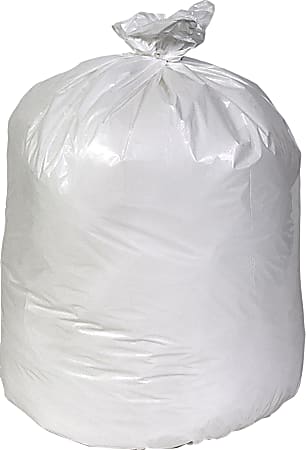 Pitt Plastics 0.45 mil Linear Low Can Liners, 24" x 32", 12 - 16 Gallons, White, Pack Of 500