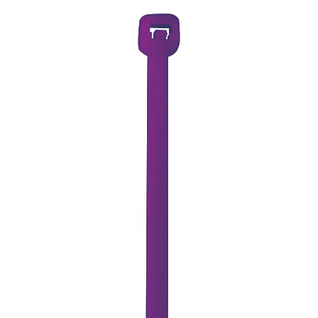 Partners Brand Color Cable Ties, 11", Purple, Case Of 1,000
