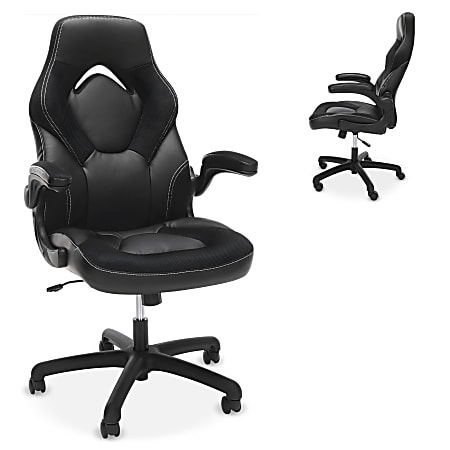 Respawn Racing Style Ergonomic Bonded Leather Computer Gaming Chair, Black