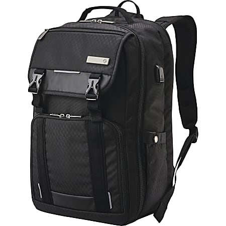 Samsonite Tucker Carrying Case (Backpack) for 15.6" Notebook, Tablet - Black - Water Resistant, Anti-slip Shoulder Pad, Tear Resistant - Ripstop Polyester Body - Shoulder Strap, Handle - 18.5" Height x 13" Width x 7" Depth - 1 Each