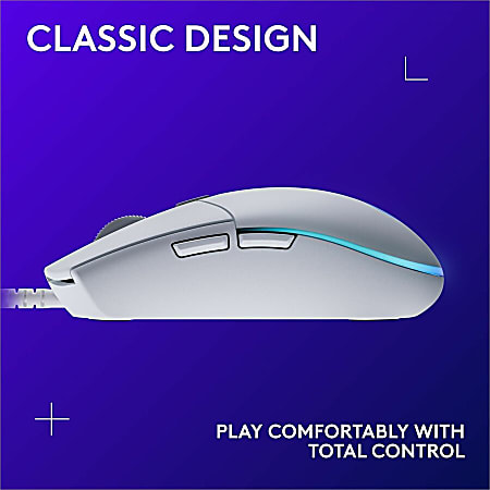 Logitech G203 LIGHTSYNC Wired Gaming Mouse White 910 005791