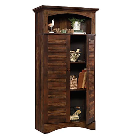 Sauder Harbor View Storage Cabinet 3 Shelves Curado Cherry