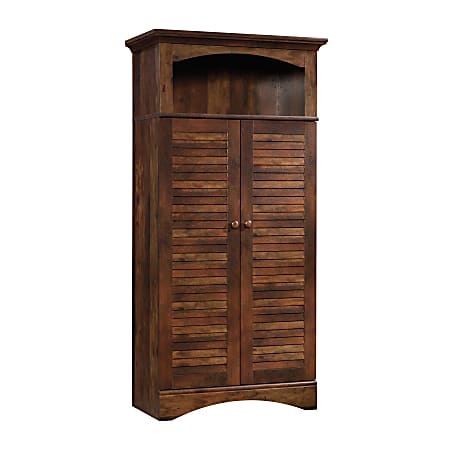 Sauder Harbor View Storage Cabinet 3 Shelves Curado Cherry