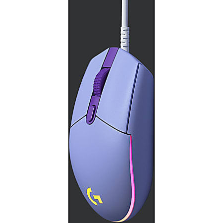 Logitech G203 Gaming Mouse Cable Lilac USB 8000 dpi 6 Buttons