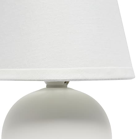 Simple Designs Mini Globe Table Lamp 8 78 H Off White ShadeOff White Base Office Depot
