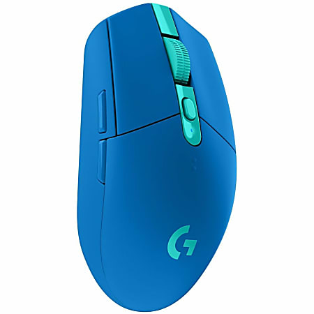Logitech G305 LIGHTSPEED Wireless Gaming Mouse, HERO Sensor, 12,000 DPI, 6 Programmable Buttons, Blue - Travel Mouse - Optical - Wireless - Radio Frequency - 2.40 GHz - Blue - 12000 dpi - 6 Button(s)