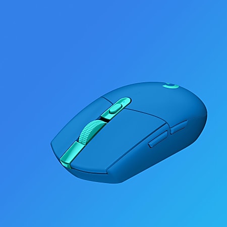 Logitech GHz dpi Mouse Travel Optical Depot Gaming Wireless Frequency 2.40 Mouse Radio Office G305 6 LIGHTSPEED Blue Wireless - 12000 Buttons