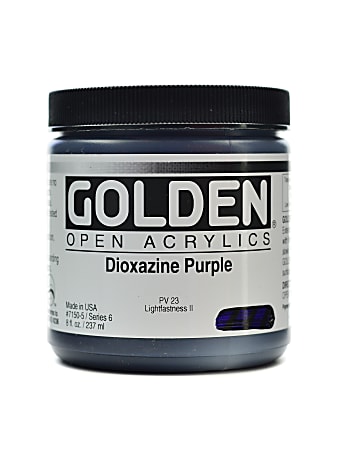 Golden OPEN Acrylic Paint, 8 Oz Jar, Dioxazine Purple