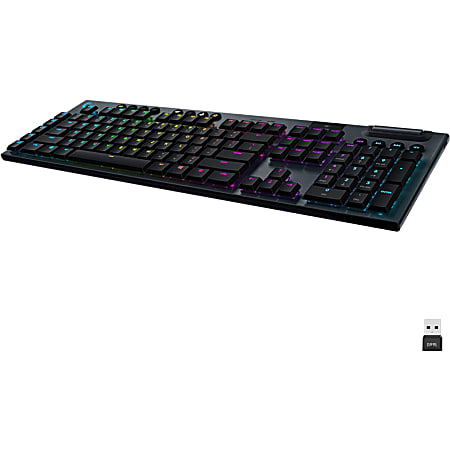 Logitech G915 Lightspeed Wireless RGB Mechanical Gaming Keyboard - Wireless - Bluetooth/Wi-Fi - USB Interface Volume Control, Play/Pause, Skip, Mute,