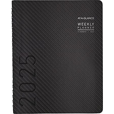 2025 AT-A-GLANCE Contemporary Weekly/Monthly Planner, 8-1/4" x 11", Charcoal, January To December, 70950X45