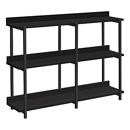 Monarch Specialties Delroy Metal Console Table, 34”H x 47-1/4”W x 12”D, Black