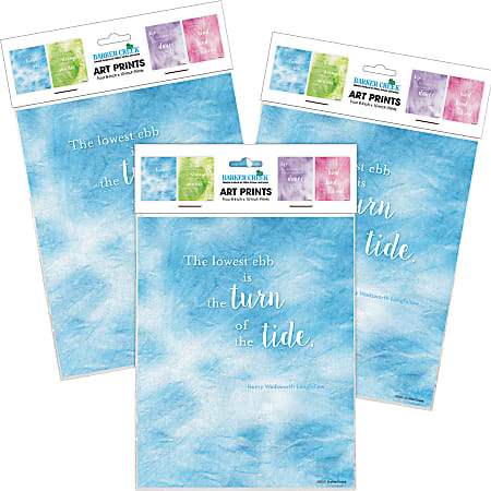Barker Creek Art Prints, 8” x 10”, Dancing In The Rain Tie-Dye And Ombré Collection, Pre-K To College, Set Of 12 Prints
