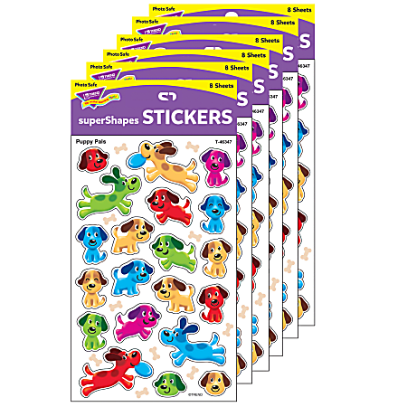 Trend superShapes Stickers, Puppy Pals, 160 Stickers Per