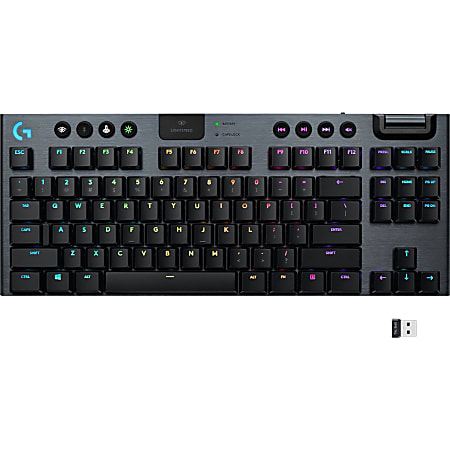 Logitech G915 TKL Tenkeyless Lightspeed Wireless RGB Mechanical Gaming Keyboard - Wireless Connectivity - 920009512