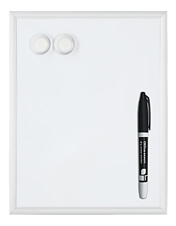 Office Depot® Brand Mini Magnetic Dry-Erase Whiteboard, 11" x 14", Aluminum Frame With Silver Finish