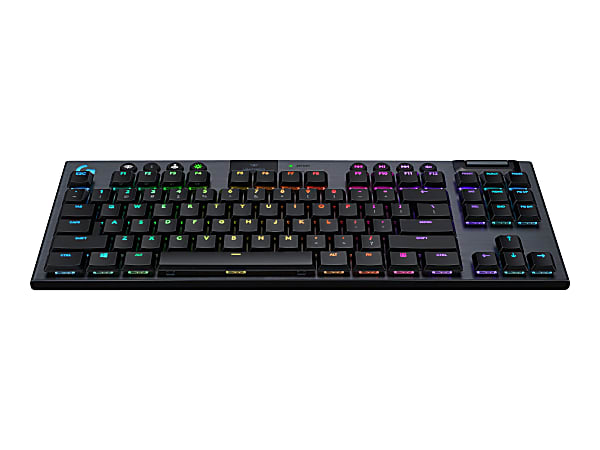 Logitech® G915 TKL Tenkeyless Lightspeed Wireless RGB Mechanical Gaming Keyboard, Black