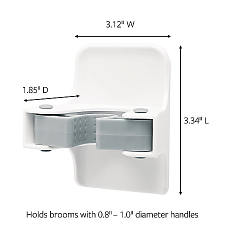 Hang brooms and mops on wall deals