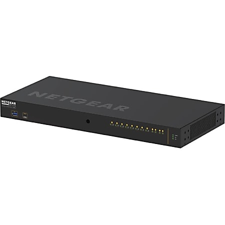 Netgear AV Line M4250-10G2XF-PoE+ Ethernet Switch - 10 Ports - Manageable - 3 Layer Supported - Modular - 25 W Power Consumption - 240 W PoE Budget - Optical Fiber, Twisted Pair - PoE Ports - 1U High - Rack-mountable - Lifetime Limited Warranty