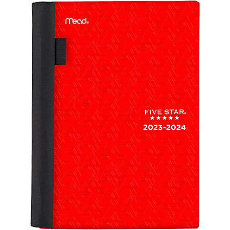 2023-2024 Five Star® Advance® Student Academic Weekly/Monthly Planner, 5-3/4" x 8-1/2", Red, August 2023 to July 2024, CAW45913