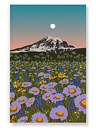 Denik Classic Layflat Journal Notebook, 5-3/4" x 8-1/4", 144 Pages, Mountain Flowers