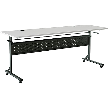 Lorell&reg; Shift 2.0 Flip &amp; Nesting Mobile Table, 29-1/2&rdquo;H x 72&rdquo;W x 24&rdquo;D, Gray/Black