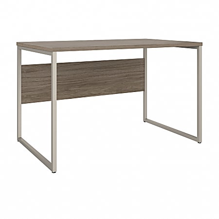 Bush® Business Furniture Hybrid 48"W x 30"D Computer Table Desk With Metal Legs, Modern Hickory, Standard Delivery