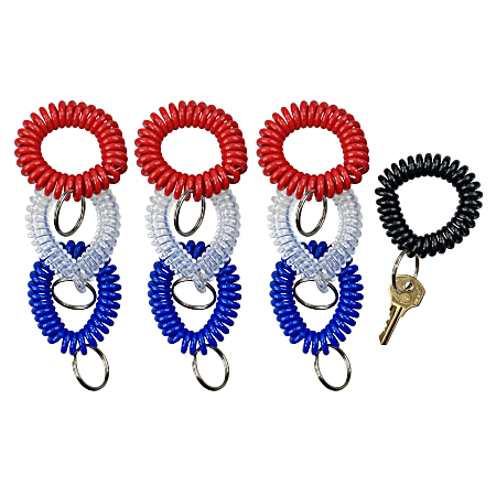 Baumgartens Plastic Wrist Coil Key Chains - 1 Each - Assorted Baumgartens Plastic Wrist Coil Key Chains - 1 Each - Assorted