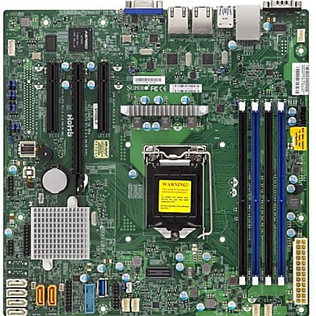 Supermicro X11SSL-F Server Motherboard - Intel C236 Chipset - Socket H4 LGA-1151 - Micro ATX - 64 GB DDR4 SDRAM Maximum RAM - DIMM, UDIMM - 4 x Memory Slots - Gigabit Ethernet - 6 x SATA Interfaces