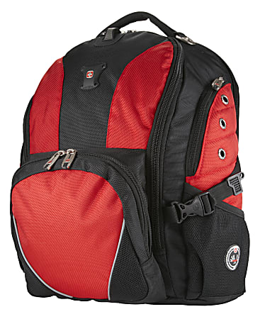 Swiss gear red and black backpack discount