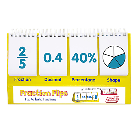 Junior Learning Fractions Flips, Multicolor, Grades 2 - 3