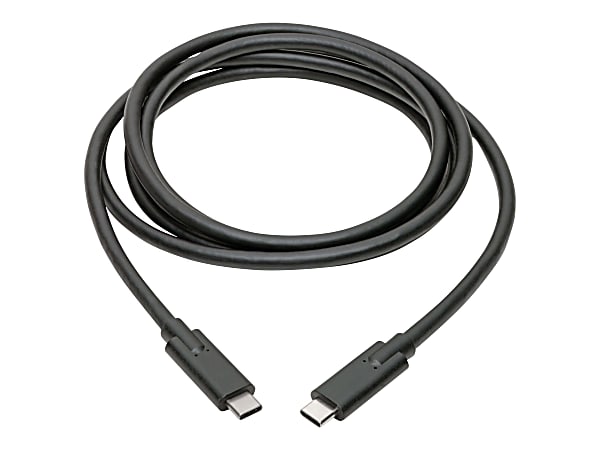 Tripp Lite USB Type C to USB C Cable USB 3.1 5A Rating 100W 5 Gbps M/M 6', Black
